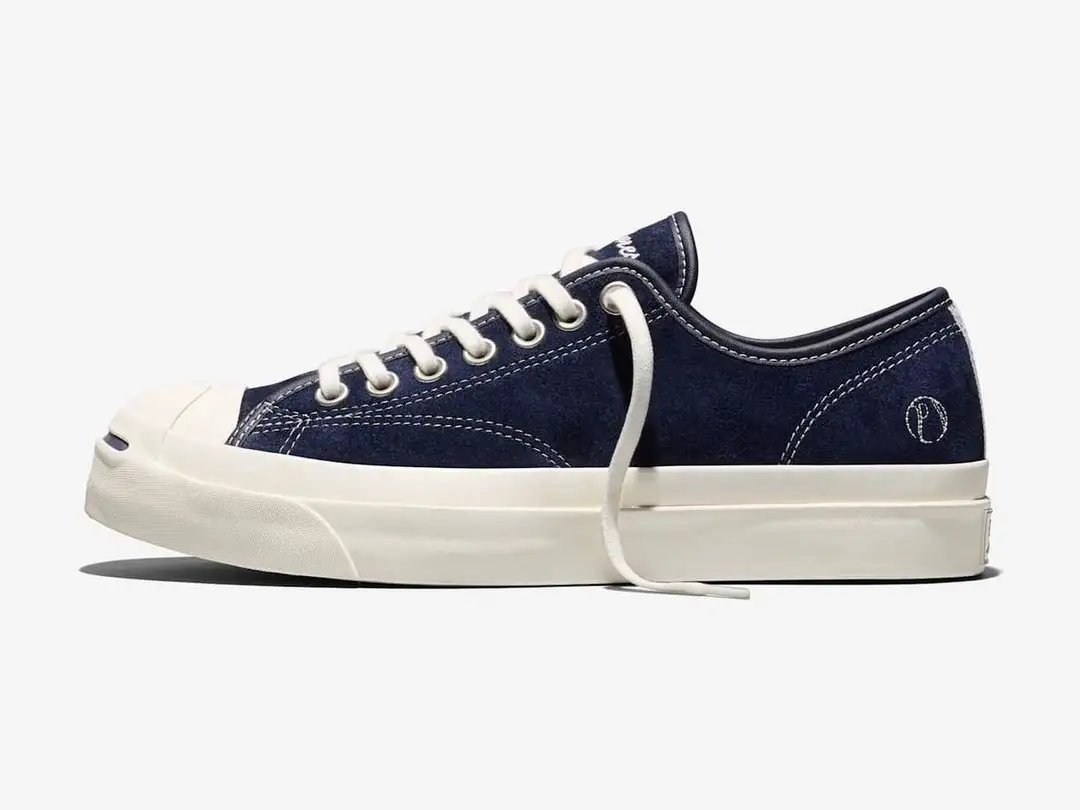 Converse x Palmes Jack Purcell PDM in persian violet, cloud, side view