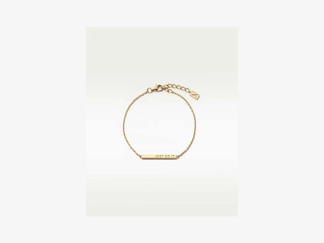 Nike Just Do It Bracelet in gold
