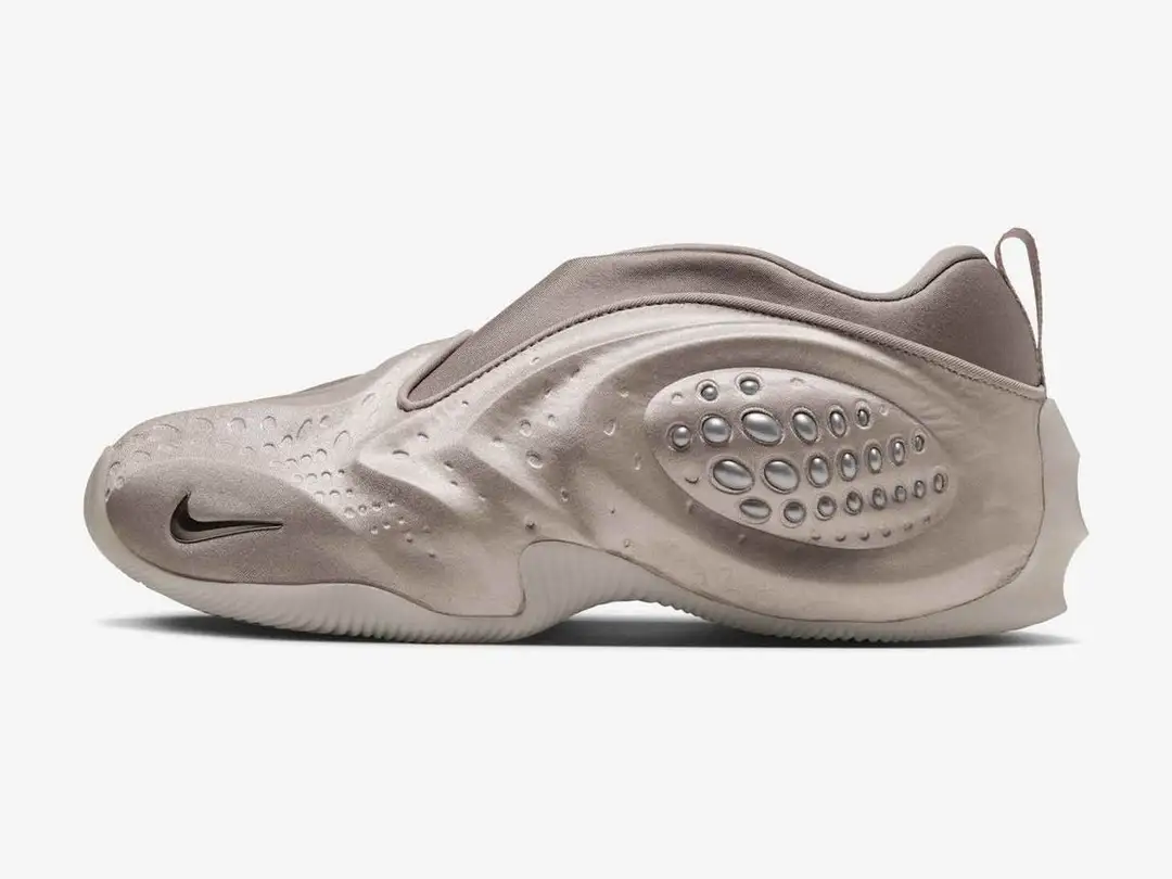 Nike First Sight Shadow Women's in cream ii, metallic silver, sail, enigma stone, side view
