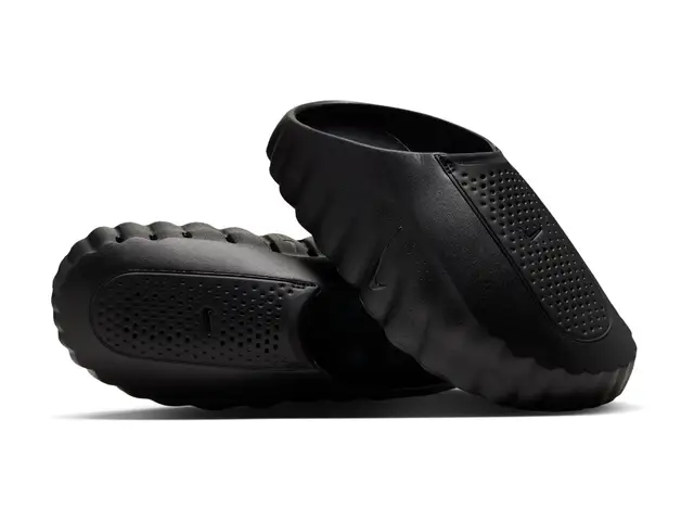 Nike Mind 001 mules in black, cool grey and anthracite, as a pair
