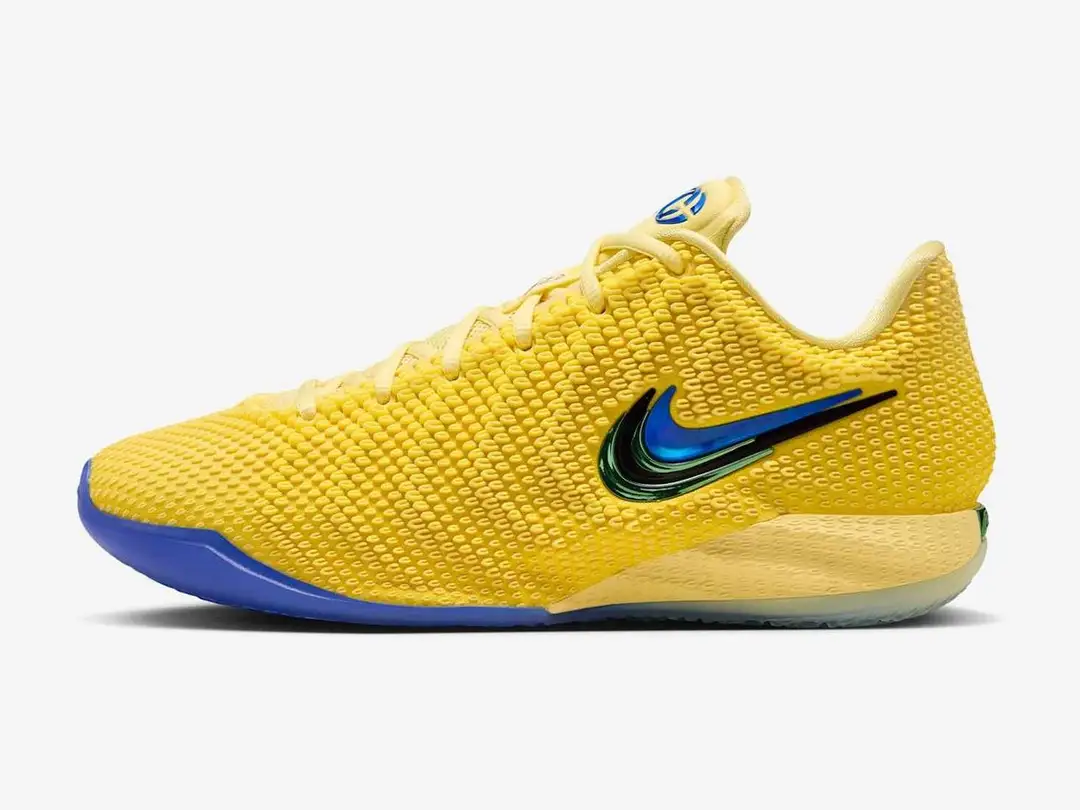 Caitlin 1 "Warning Code" in yellow zest, soft yellow, racer blue, side view