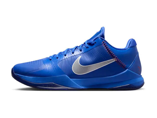 Kobe 5 Hyper Royal in hyper royal, white and wolf grey, side view