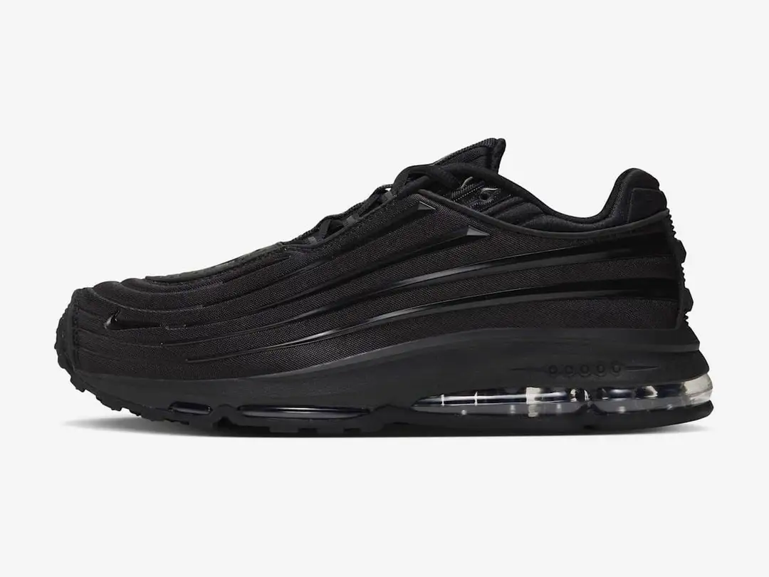 Nike Air Max Ecstasy Plus in black, black, black, side view