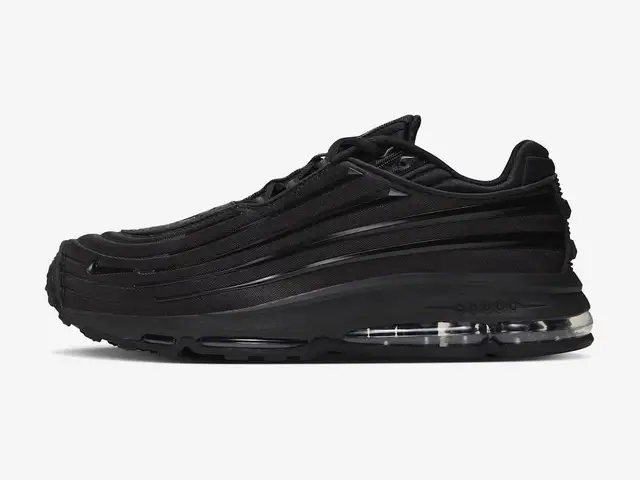 Nike Air Max Ecstasy Plus in black, black, black, side view