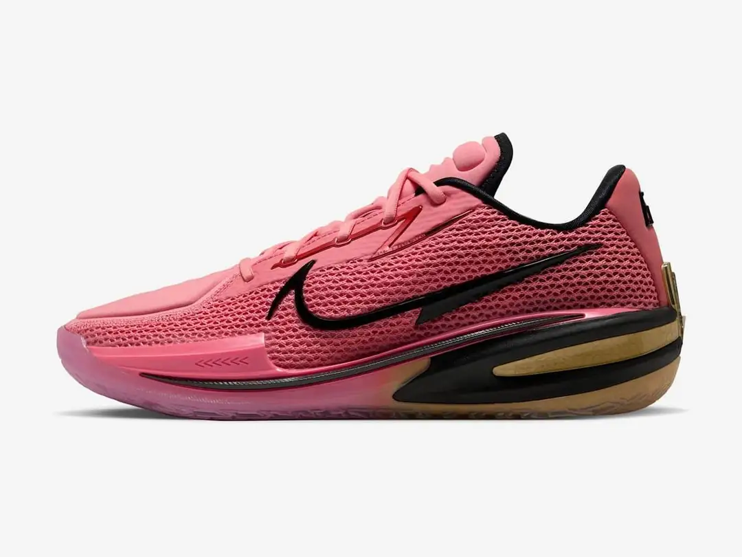 Nike G.T. Cut "Unseen Hours - Peach Jam" in sunblush, topaz gold, black, side view