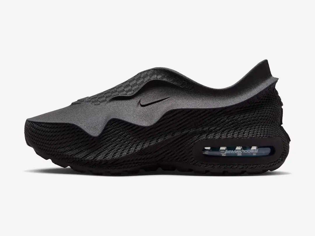 Nike AIRMAX 1000.2 in black, glacier blue, white, black, side view