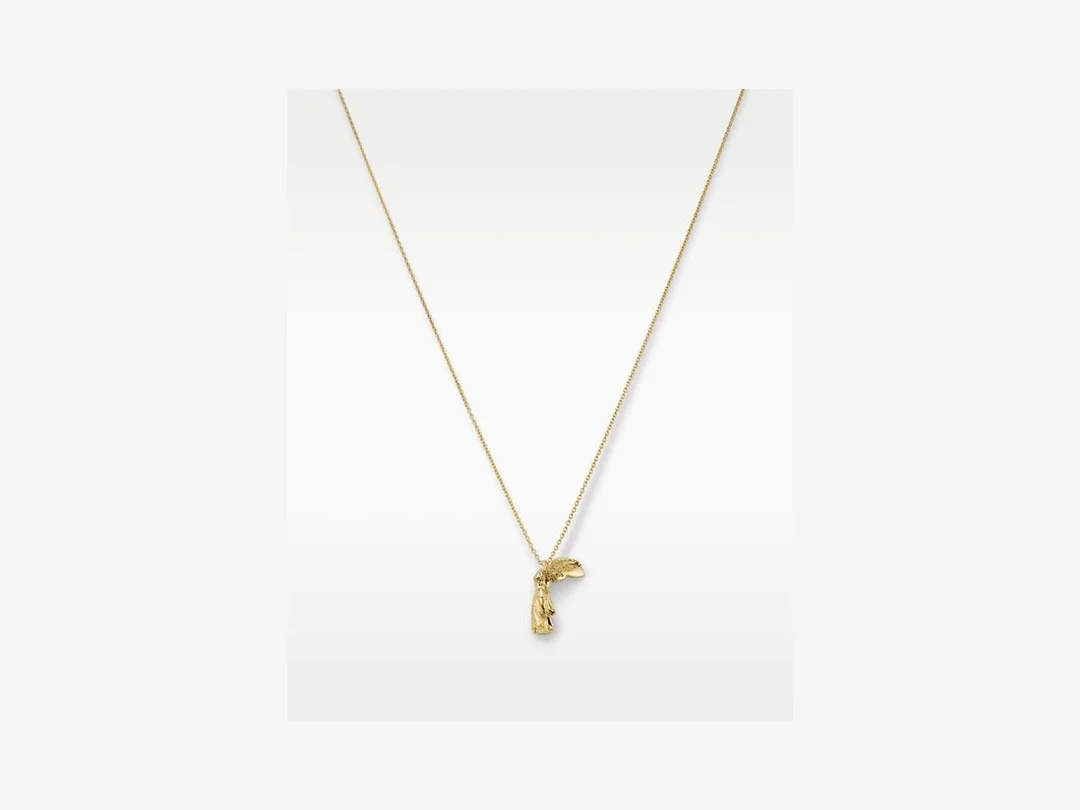 Nike Goddess of Victory Pendant Necklace in gold